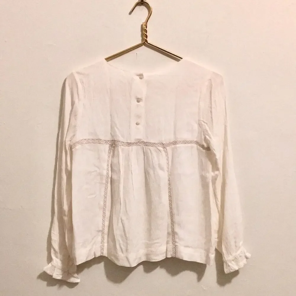 Gymboree top Girl sz XL/14 NWT butter  long sleeve